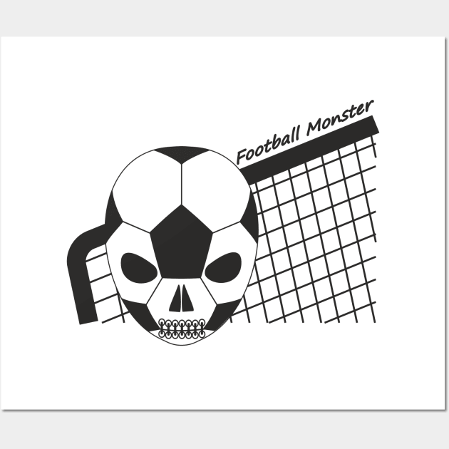 Football Monster Wall Art by aceofspace